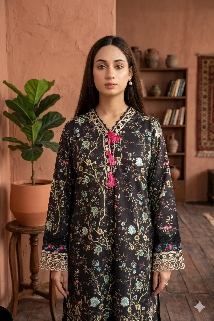 Sadia – Floral 3PC pakistani suits for women
